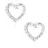 Cercei argint inima cu pietre DiAmanti Z1314E-DIA (Argint 925‰ 1 g.)